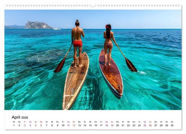 Produktbild: Stand up paddling - SUP (Wandkalender 2026 DIN A2 quer), CALVENDO Monatskalender