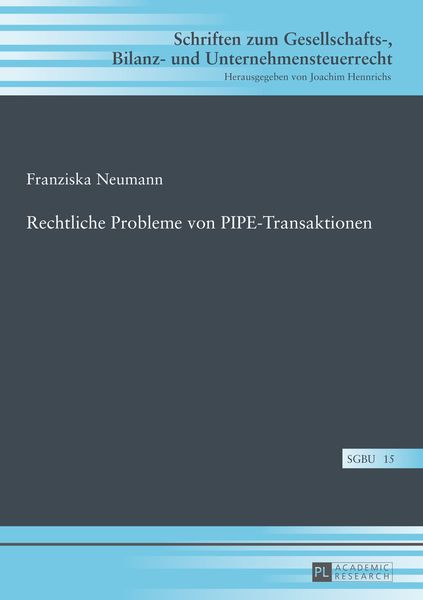 Produktbild: Rechtliche Probleme von PIPE-Transaktionen