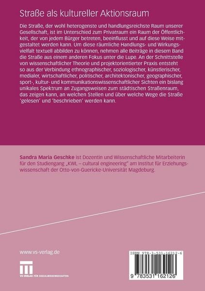 Produktbild: Stra&szlig;e als kultureller Aktionsraum