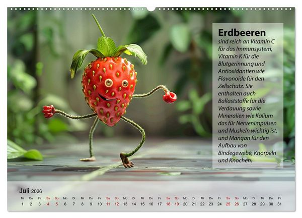 Produktbild: Tanzende Fr&uuml;chtchen (hochwertiger Premium Wandkalender 2026 DIN A2 quer), Kunstdruck in Hochglanz