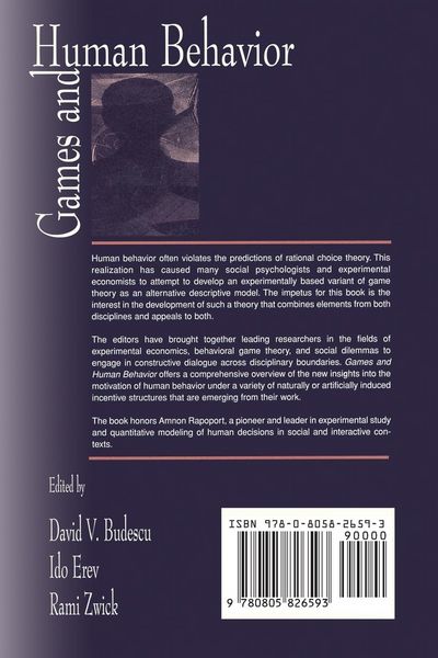 Produktbild: Games and Human Behavior