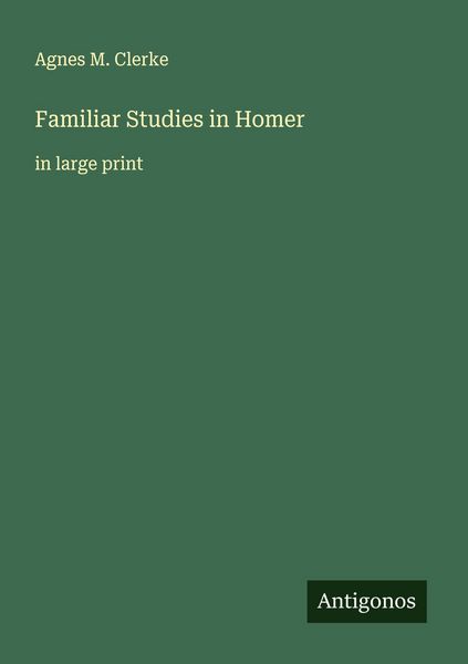 Produktbild: Familiar Studies in Homer