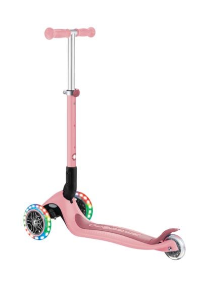 Produktbild: Globber Junior Foldable rosa mit Leuchtrollen