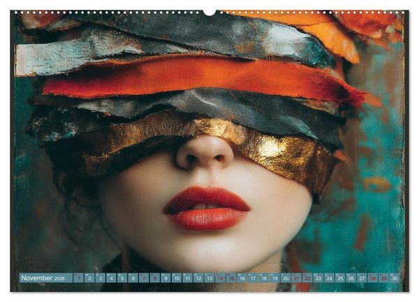 Produktbild: Sehnsucht hinter Seide (hochwertiger Premium Wandkalender 2026 DIN A2 quer), Kunstdruck in Hochglanz