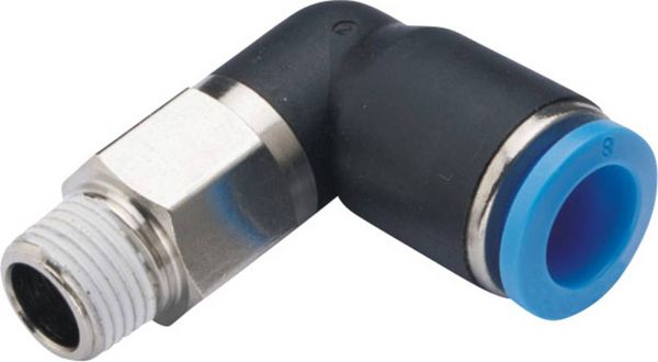 Produktbild: TRU COMPONENTS Winkelverbinder GPL10-02 Rohr-&Oslash;: 10mm Gewinde-Ma&szlig;: R1/4 1St.