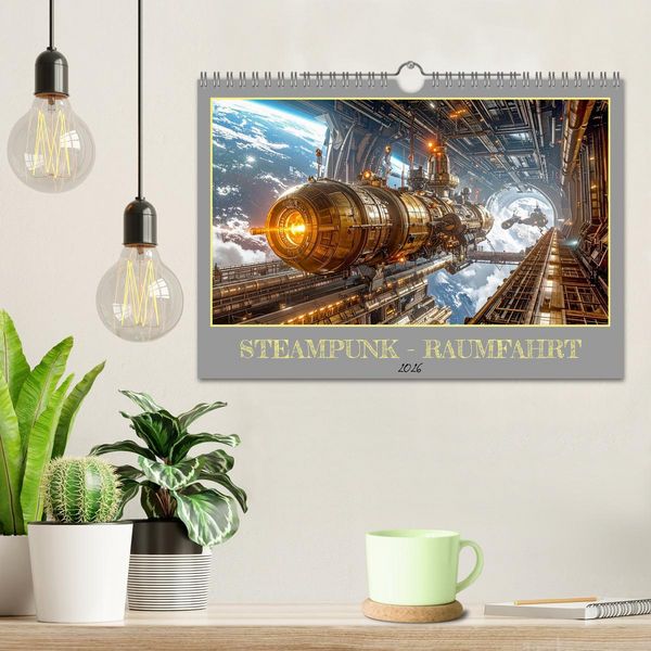Produktbild: Steampunk-Raumfahrt (Wandkalender 2026 DIN A4 quer), CALVENDO Monatskalender