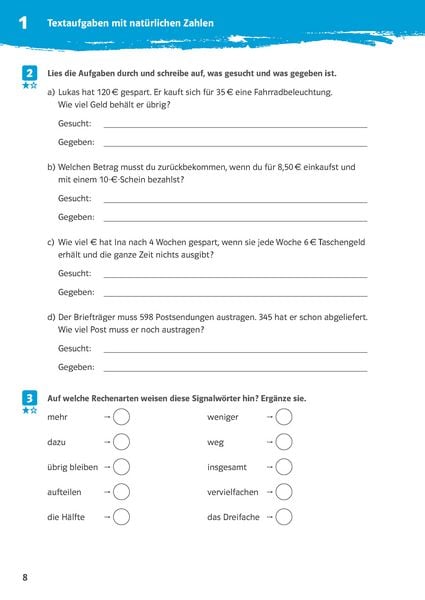 Produktbild: Klett 10-Minuten-Training Mathematik Textaufgaben 5. Klasse