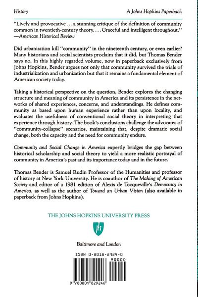 Produktbild: Community and Social Change in America