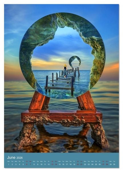 Produktbild: Fascinatingly Surreal (Desk Calendar 2026 DIN A5 portrait), CALVENDO 12 Month DeskCalendar