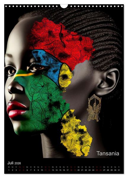 Produktbild: Afrikanische Sch&ouml;nheiten (Wandkalender 2026 DIN A3 hoch), CALVENDO Monatskalender