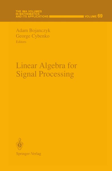 Produktbild: Linear Algebra for Signal Processing