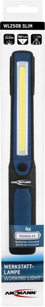 Produktbild: Ansmann 1600-0265 WL250B slim LED Arbeitsleuchte batteriebetrieben 215lm