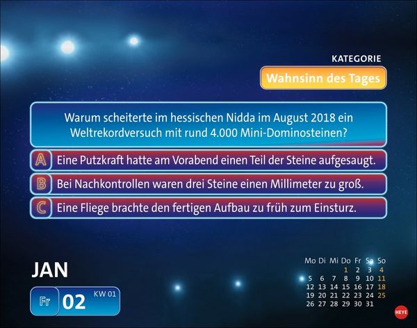 Produktbild: Wer wei&szlig; denn sowas? Tagesabrei&szlig;kalender 2026