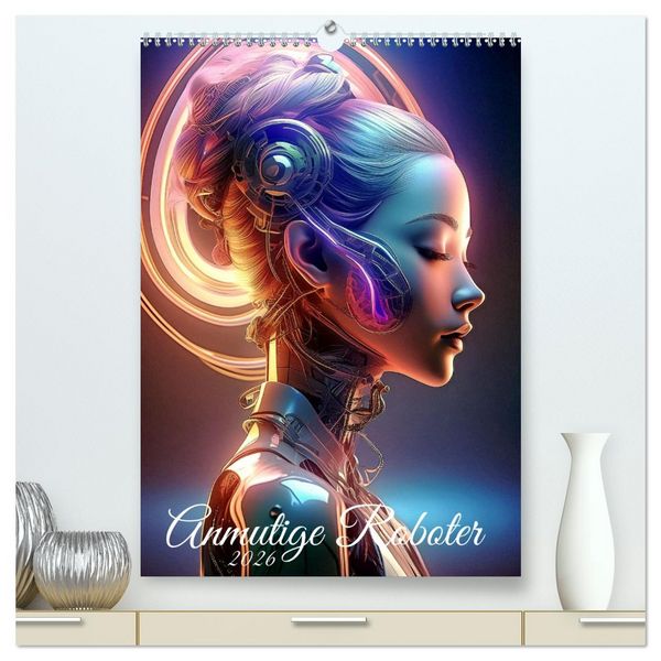 Produktbild: Anmutige Roboter (hochwertiger Premium Wandkalender 2026 DIN A2 hoch), Kunstdruck in Hochglanz