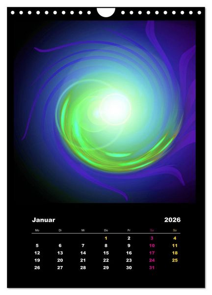 Produktbild: Energie-Spiralen 2026 (Wandkalender 2026 DIN A4 hoch), CALVENDO Monatskalender