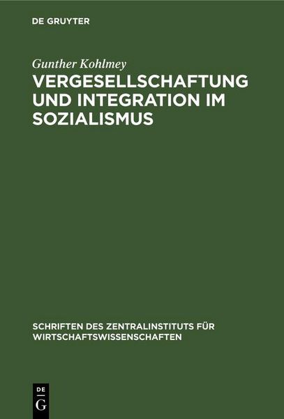 Produktbild: Vergesellschaftung und Integration im Sozialismus