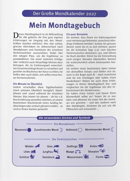 Produktbild: Der gro&szlig;e Mondkalender 2027