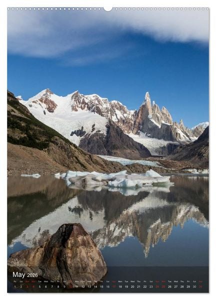 Produktbild: Majestic Mountains of Patagonia: Cerro Torre / UK-Version (High Quality Premium Wall Calendar 2026 DIN A2 portrait),CALVENDO 12 Month Wall Calendar