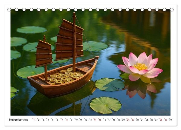 Produktbild: Bilder f&uuml;r ein gutes Feng Shui (Tischkalender 2026 DIN A5 quer), CALVENDO Monatskalender
