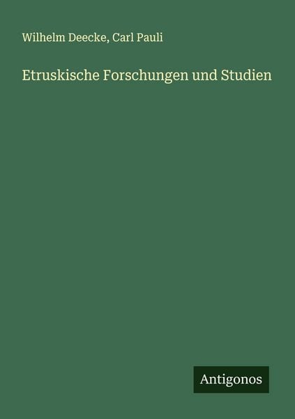 Produktbild: Etruskische Forschungen und Studien