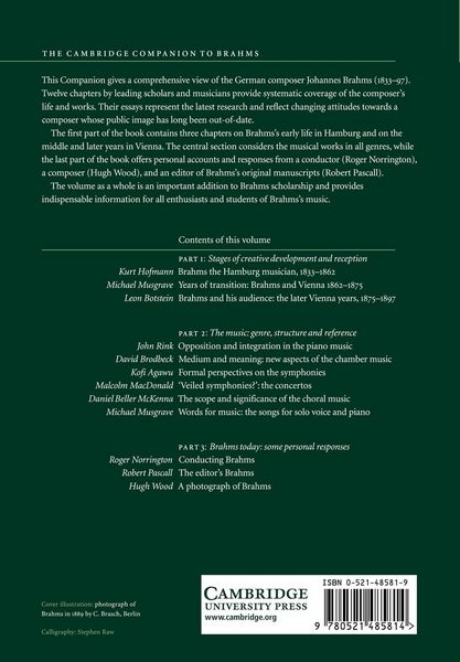 Produktbild: The Cambridge Companion to Brahms