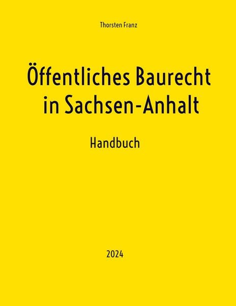 Produktbild: Öffentliches Baurecht in Sachsen-Anhalt