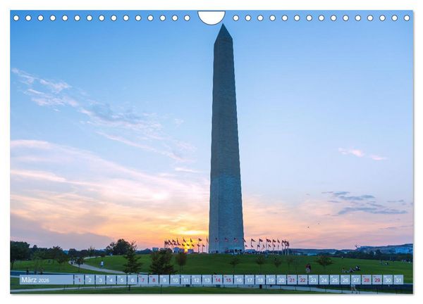 Produktbild: Washington, D.C., Hauptstadtzauber der USA (Wandkalender 2026 DIN A4 quer), CALVENDO Monatskalender