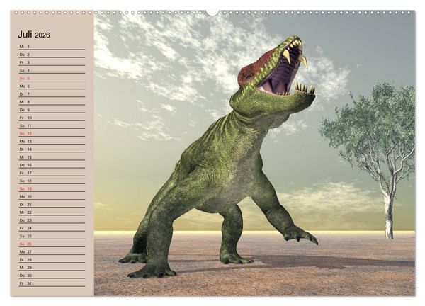 Produktbild: Dinosaurier. Urzeitliche Giganten (Wandkalender 2026 DIN A2 quer), CALVENDO Monatskalender