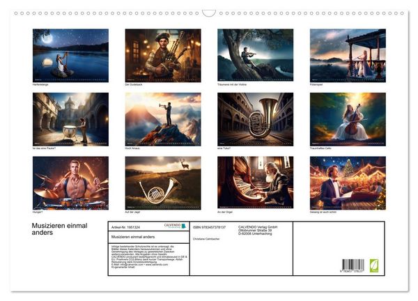 Produktbild: Musizieren einmal anders (Wandkalender 2026 DIN A2 quer), CALVENDO Monatskalender