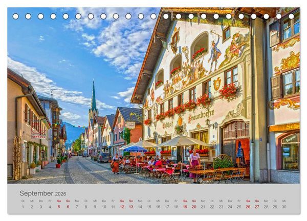 Produktbild: Garmisch-Partenkirchen Werdenfelser Land (Tischkalender 2026 DIN A5 quer), CALVENDO Monatskalender