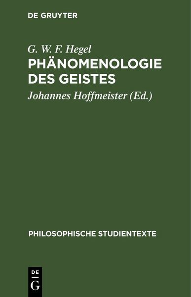 Produktbild: Ph&auml;nomenologie des Geistes