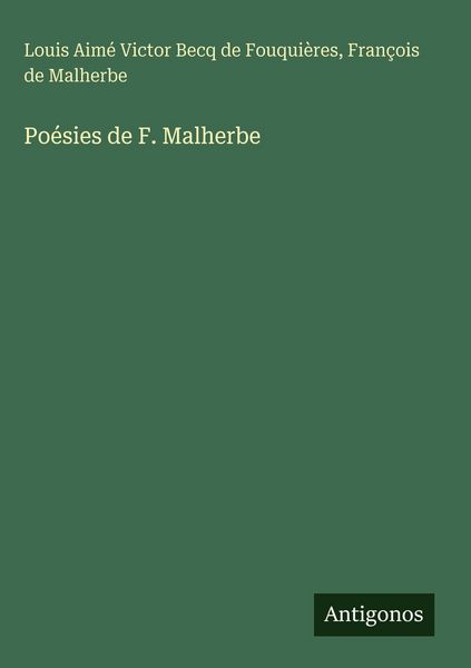 Produktbild: Po&eacute;sies de F. Malherbe
