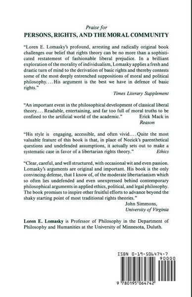 Produktbild: Persons, Rights, and the Moral Community