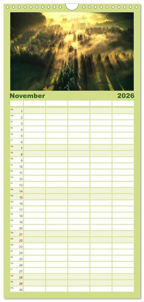Produktbild: Familienplaner 2026 - Eine Reise durch die W&auml;lder dieser Welt mit 5 Spalten (Wandkalender, 21 x 45 cm) CALVENDO