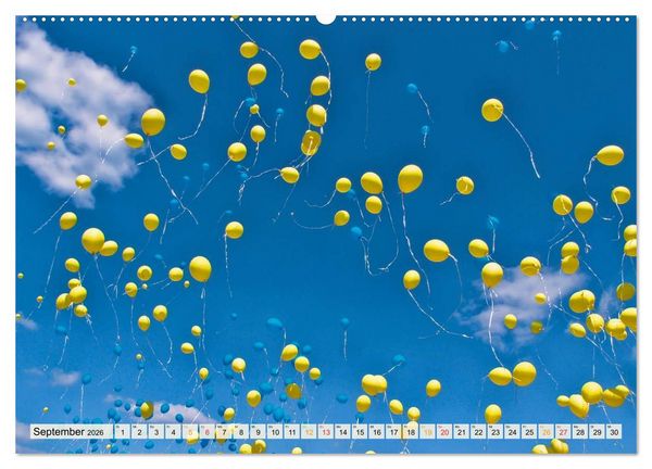 Produktbild: Mein sch&ouml;ner bunter Luftballon (Wandkalender 2026 DIN A2 quer), CALVENDO Monatskalender