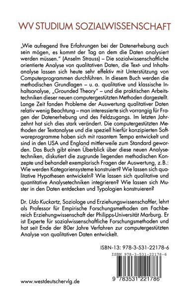 Produktbild: Computergest&uuml;tzte Analyse qualitativer Daten
