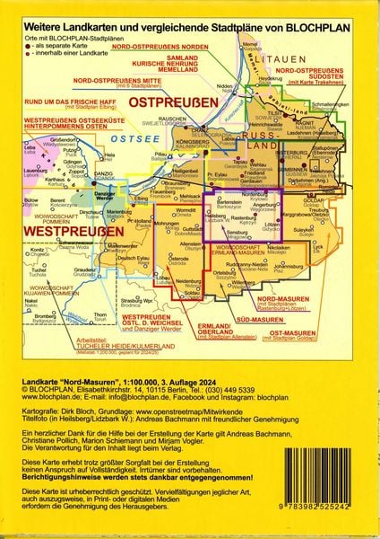 Produktbild: Landkarte Nord-Masuren