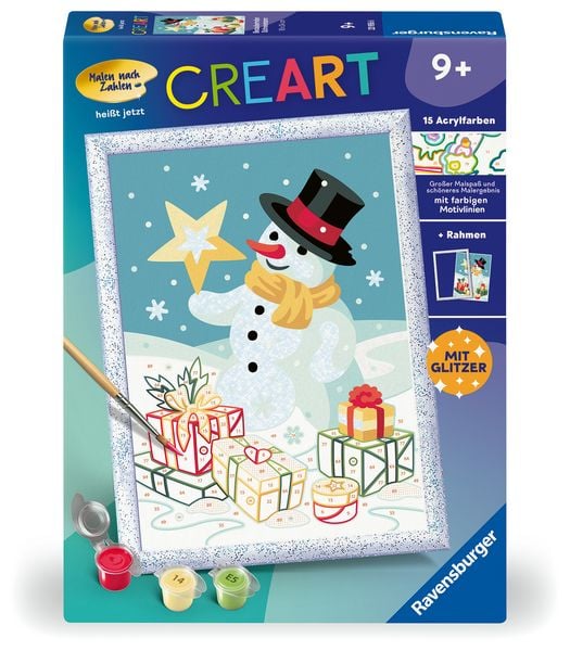 Produktbild: CreArt, Malen nach Zahlen Kinder - Bezaubernder Schneemann