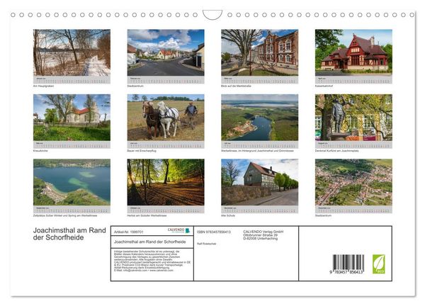 Produktbild: Joachimsthal am Rand der Schorfheide (Wandkalender 2026 DIN A3 quer), CALVENDO Monatskalender
