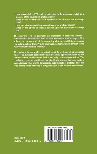 Produktbild: Equilibrium Exchange Rates