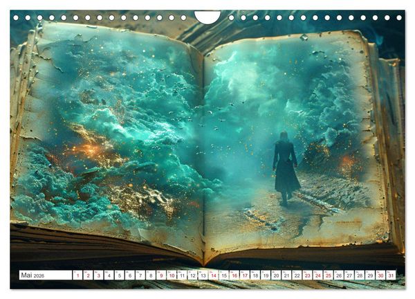 Produktbild: Welten zwischen den Zeilen - B&uuml;cher, die Tr&auml;ume wecken (Wandkalender 2026 DIN A4 quer), CALVENDO Monatskalender