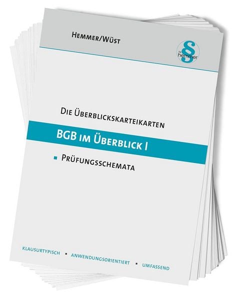 Produktbild: &Uuml;berblickskarteikarten BGB im &Uuml;berblick I