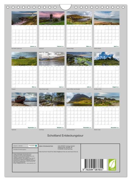 Produktbild: Schottland Entdeckungstour (Wandkalender 2027 DIN A4 hoch), CALVENDO Monatskalender