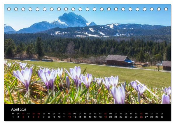 Produktbild: Bergblicke - Elmau (Tischkalender 2026 DIN A5 quer), CALVENDO Monatskalender