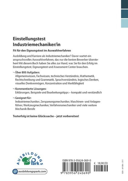 Produktbild: Einstellungstest Industriemechaniker