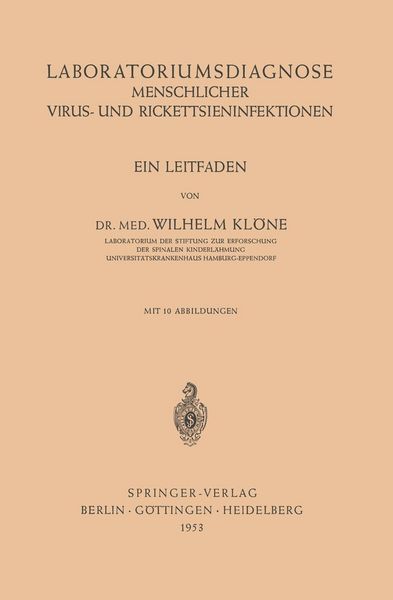 Produktbild: Laboratoriumsdiagnose Menschlicher Virus- und Rickettsieninfektionen