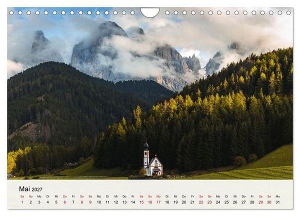Produktbild: Die Dolomiten - Faszination Berge (Wandkalender 2027 DIN A4 quer), CALVENDO Monatskalender