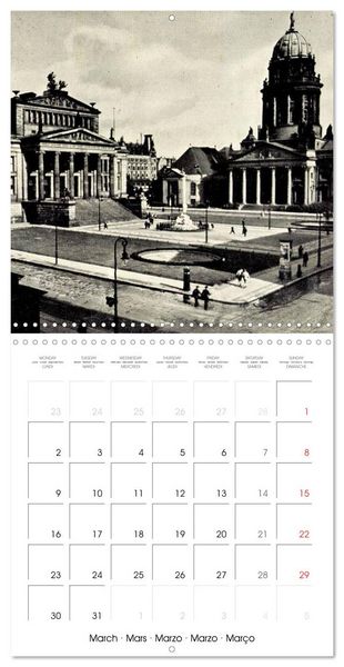 Produktbild: Bons baisers de Berlin : Cartes postales historiques de la ville (Calendrier mural carr&eacute; 2026 30x30 cm) Calendrier double avec une page pour vos prises de notes