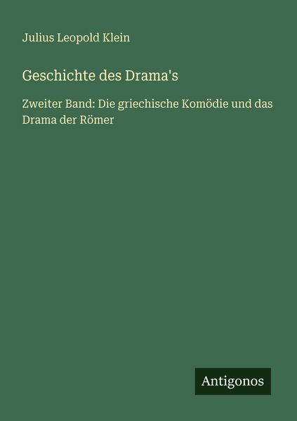 Produktbild: Geschichte des Drama's