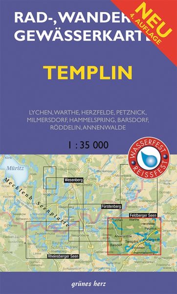 Produktbild: Rad-, Wander- und Gew&auml;sserkarte Templin